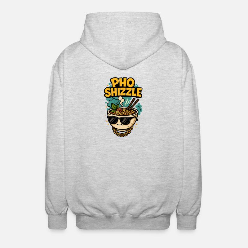 Bol de pho chill avec style - Veste à capuche unisexe - gris clair chiné