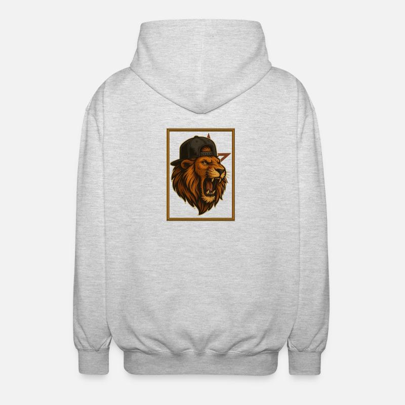 Lion de L'4tlas - Veste à capuche unisexe - gris clair chiné