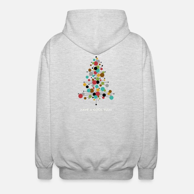 Have a Cool Yule! – Retro Weihnachtsdesign - Unisex Kapuzenjacke - Hellgrau meliert