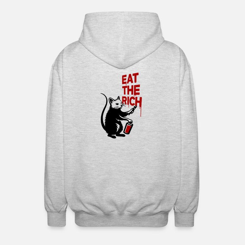 Protest chat graffiti imprimer - Veste à capuche unisexe - gris clair chiné