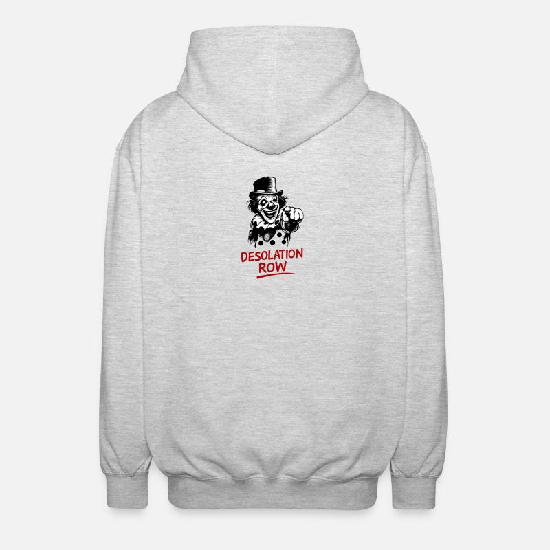 Desolate Clown Noir Artwork - Unisex Kapuzenjacke - Hellgrau meliert