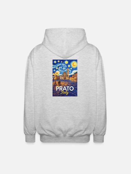 Prato, Italy. - Unisex Hooded Jacket - light heather grey