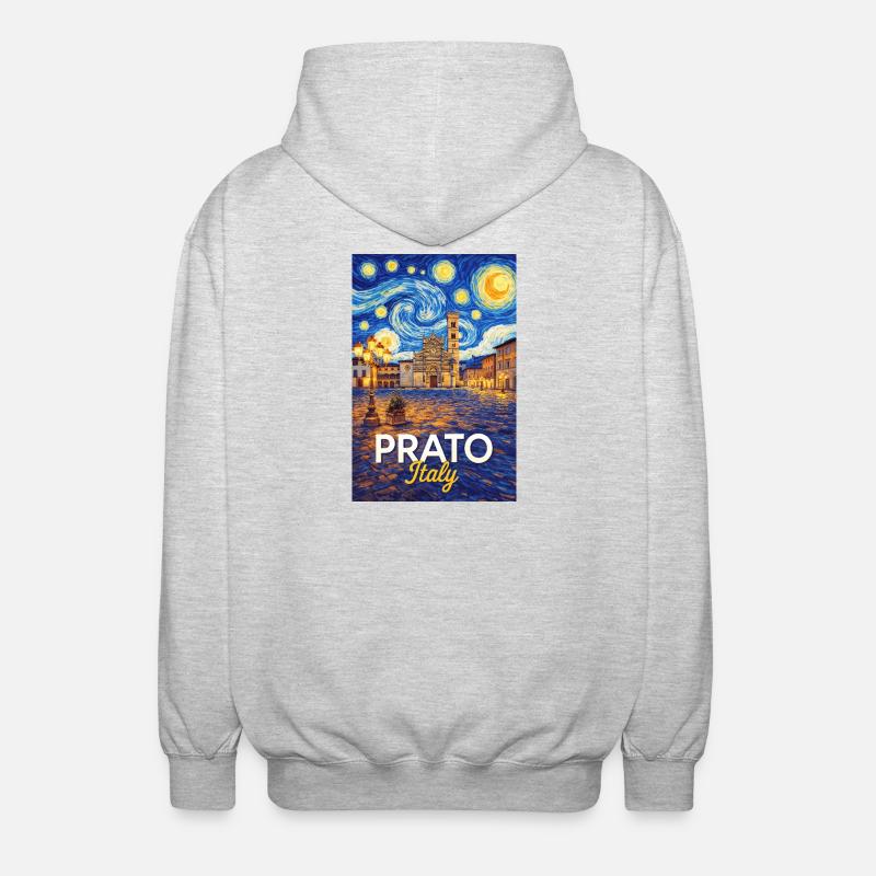 Prato, Italie. - Veste à capuche unisexe - gris clair chiné