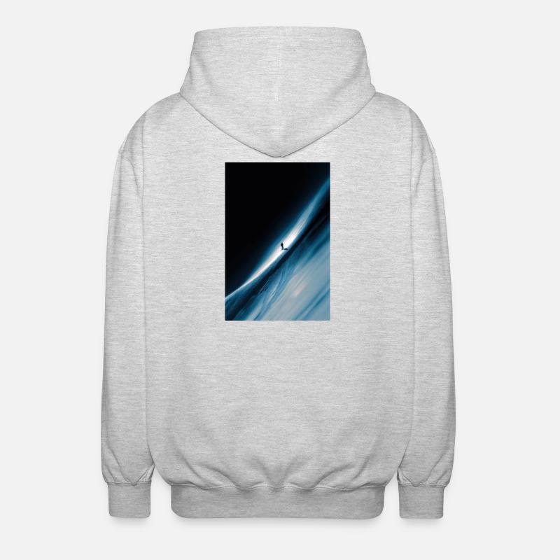 Ascesa dell'Orizzonte Blu - Felpa unisex con cappuccio - grigio chiaro melange