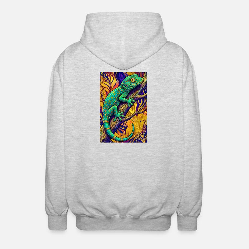 Gecko - Veste à capuche unisexe - gris clair chiné