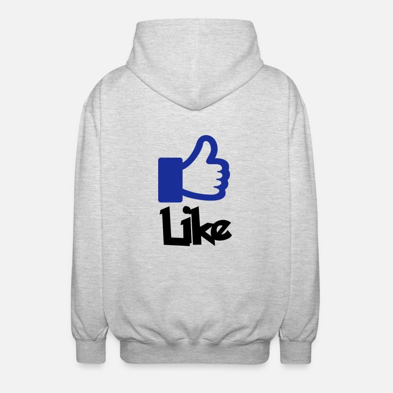 Like - Unisex Kapuzenjacke - Hellgrau meliert