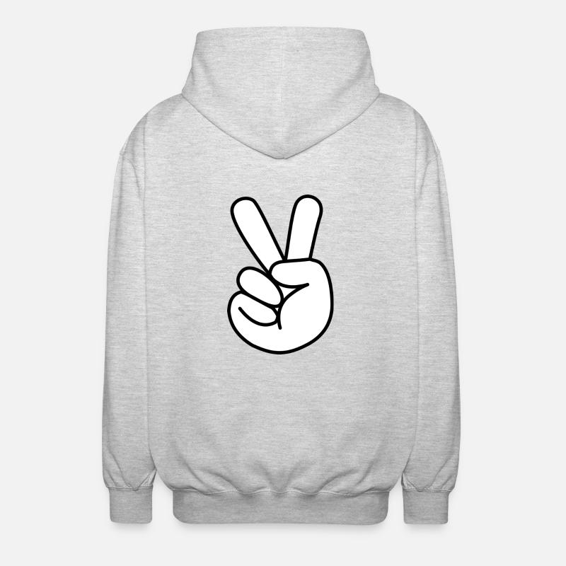 signe de la paix - Veste à capuche unisexe - gris clair chiné