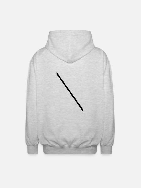 Minimale-Diagonale - Unisex Kapuzenjacke - Hellgrau meliert