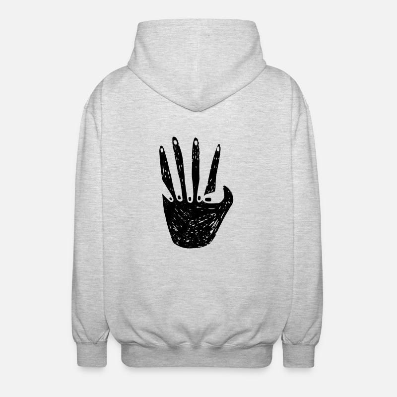 Main dans la main - Veste à capuche unisexe - gris clair chiné