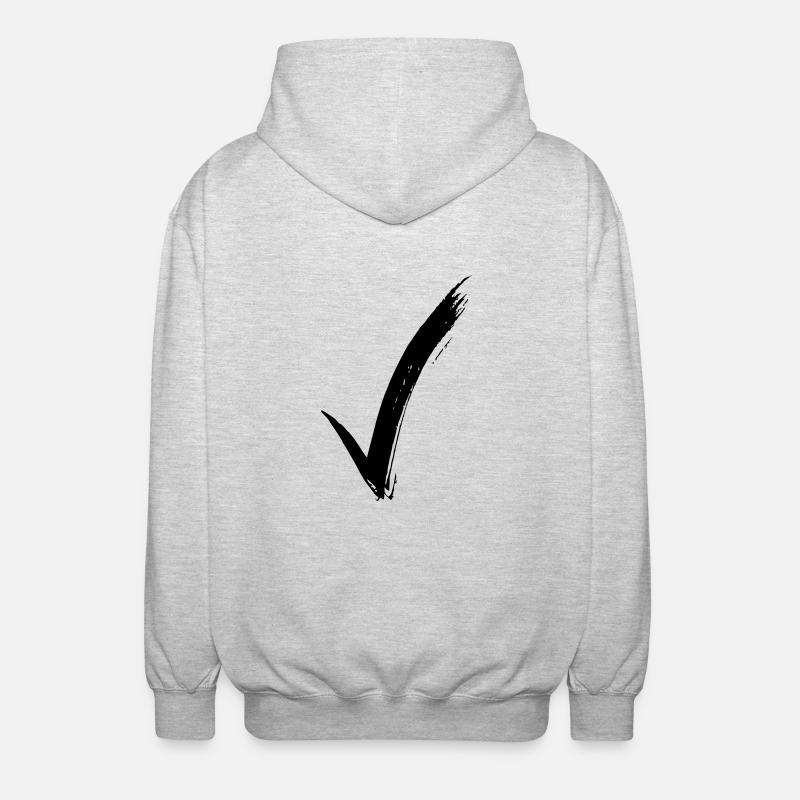 check - Unisex Kapuzenjacke - Hellgrau meliert