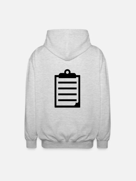 Clipboard - Unisex Hooded Jacket - light heather grey