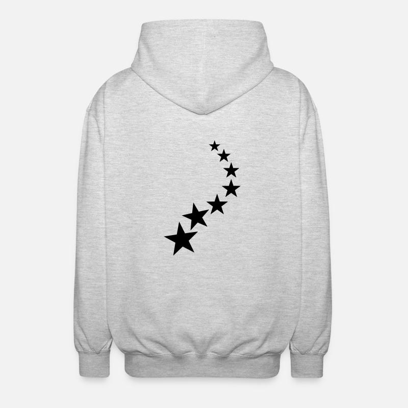 Sterne - Unisex Kapuzenjacke - Hellgrau meliert