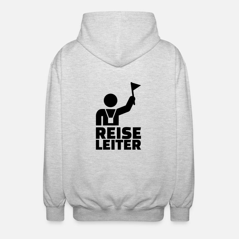 Reiseleiter - Unisex Kapuzenjacke - Hellgrau meliert