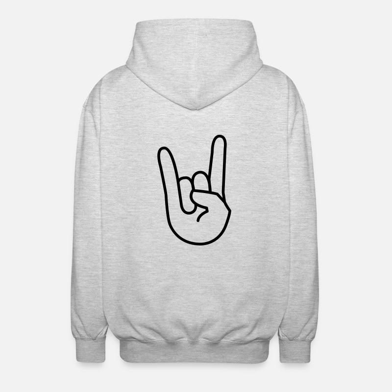 hand - Unisex Kapuzenjacke - Hellgrau meliert