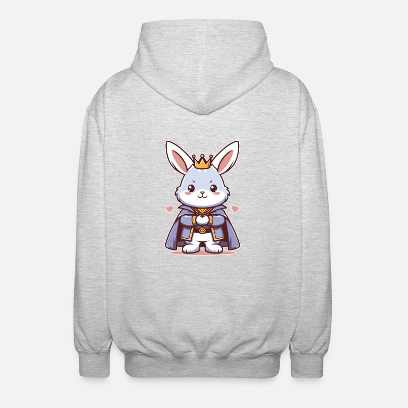 Rabbit King Duke - Unisex Hooded Jacket - light heather grey
