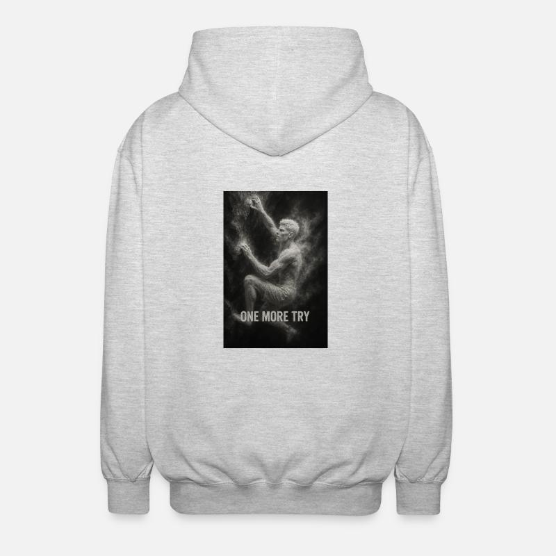 One more try. - Unisex Hooded Jacket - light heather grey