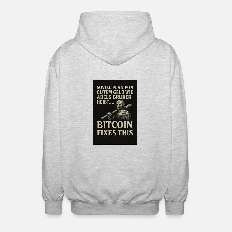 Bitcoin fixes this - Unisex Kapuzenjacke - Hellgrau meliert