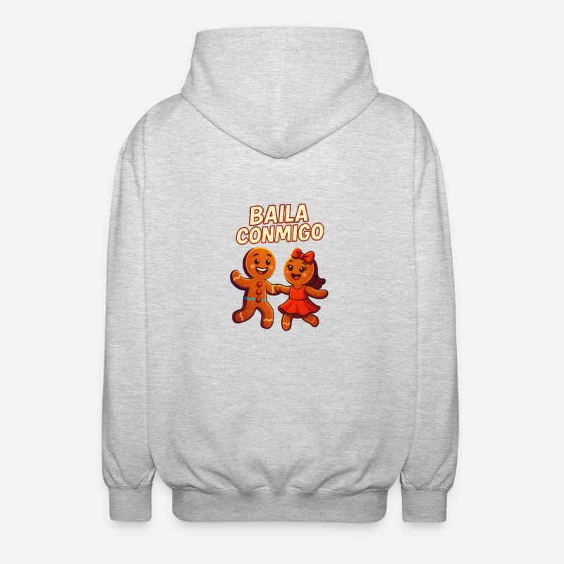 Logo Baila conmigo - Veste à capuche unisexe - gris clair chiné