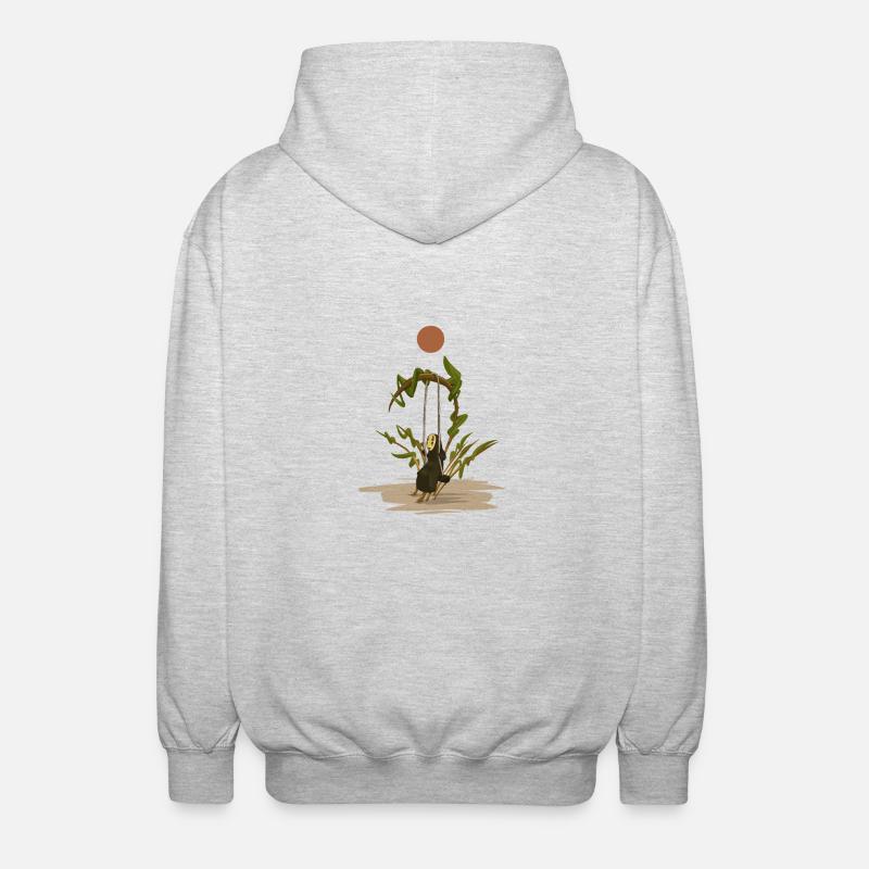 No-Face カオナシ - Unisex Hooded Jacket - light heather grey