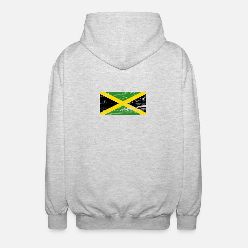Drapeau de la Jamaïque - Veste à capuche unisexe - gris clair chiné
