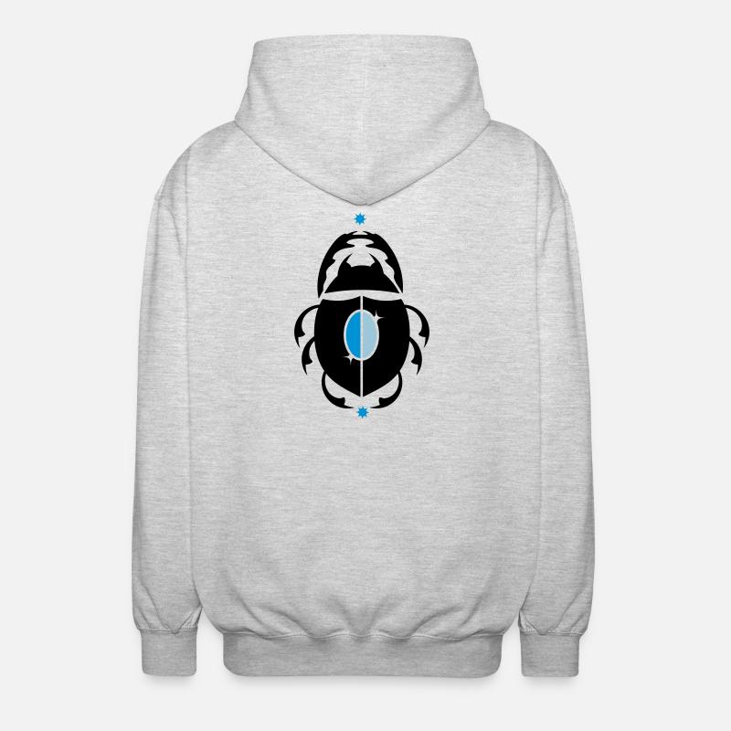 Skarabaeus Glückskäfer - Unisex Kapuzenjacke - Hellgrau meliert