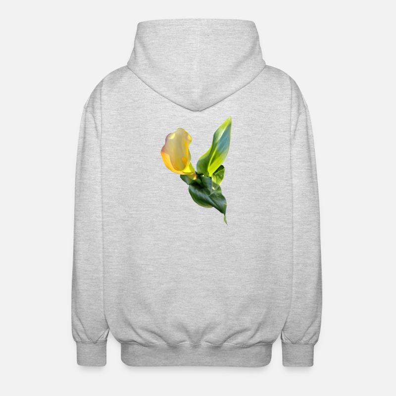 LYS CALLA JAUNE - Veste à capuche unisexe - gris clair chiné