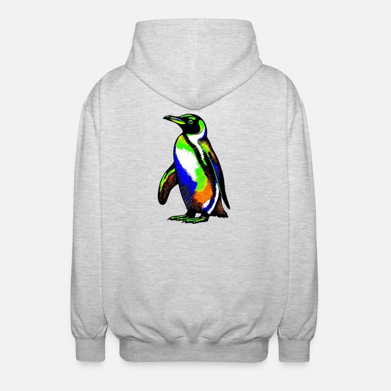 Penguin - Unisex Hooded Jacket - light heather grey