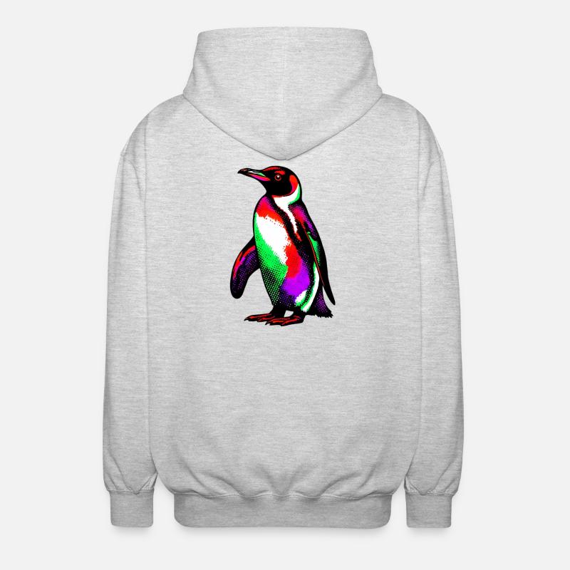 Penguin - Unisex Hooded Jacket - light heather grey