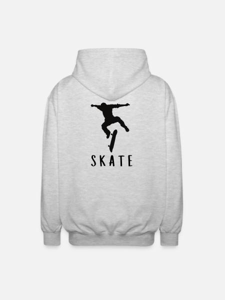 Patineur - Veste à capuche unisexe - gris clair chiné