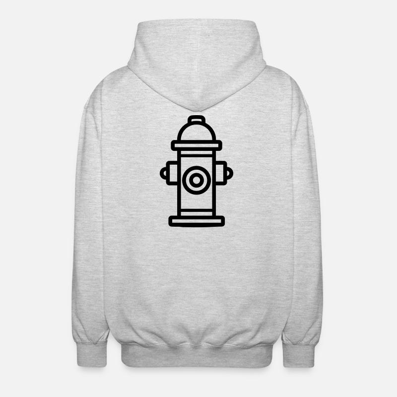 Fire hydrant - Unisex Hooded Jacket - light heather grey