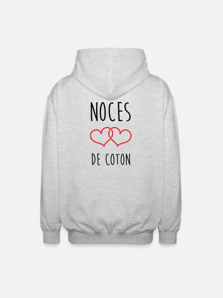 Cotton Wedding 1 Year Wedding - Unisex Hooded Jacket - light heather grey