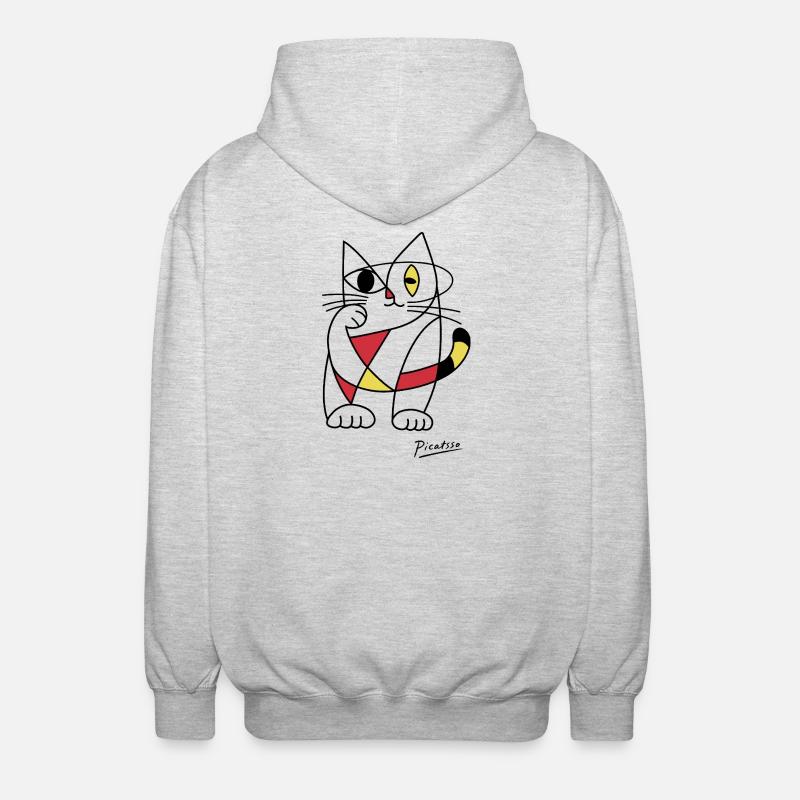 Picatsso - Veste à capuche unisexe - gris clair chiné