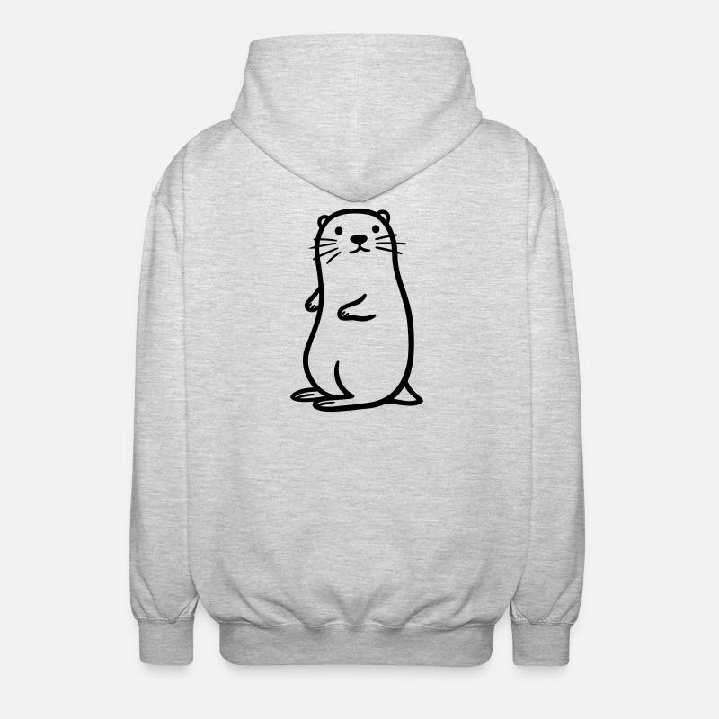 Otter - Unisex Kapuzenjacke - Hellgrau meliert