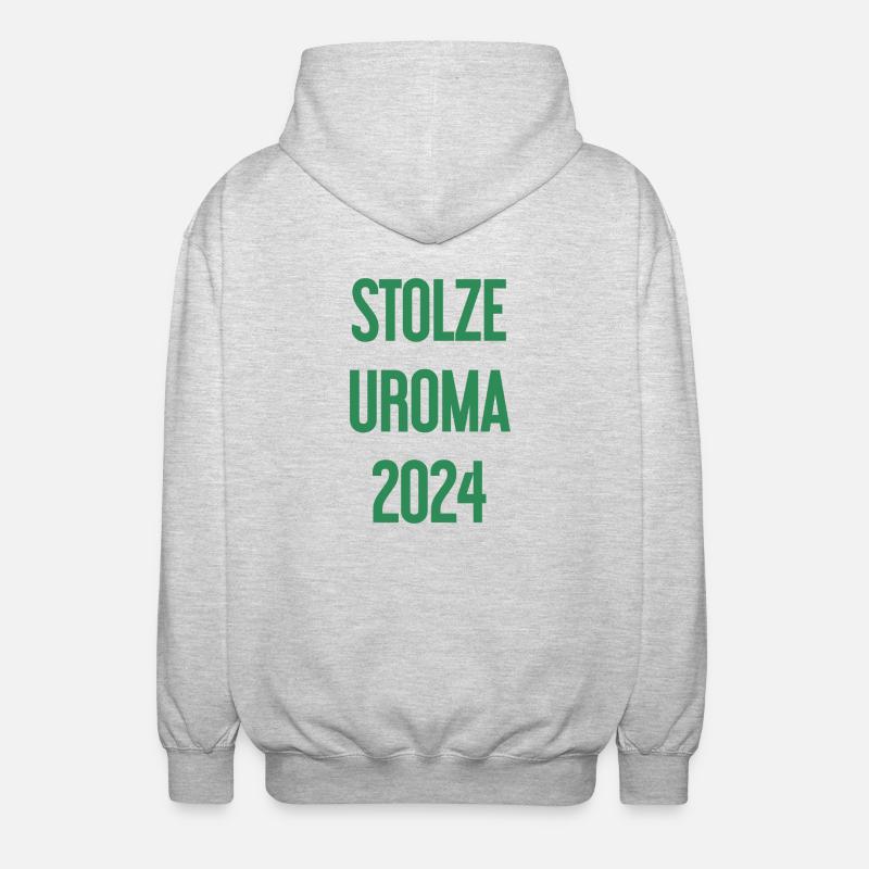 Fière arrière-grand-mère 2024 - Veste à capuche unisexe - gris clair chiné