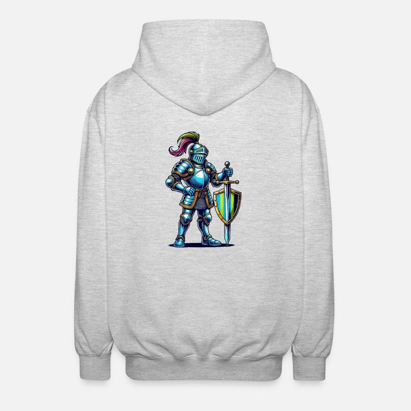 Knight Comic - Unisex Hooded Jacket - light heather grey