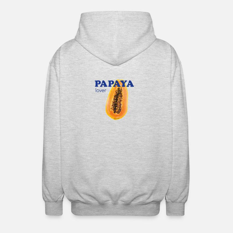 Papaya Lover - Unisex Hooded Jacket - light heather grey
