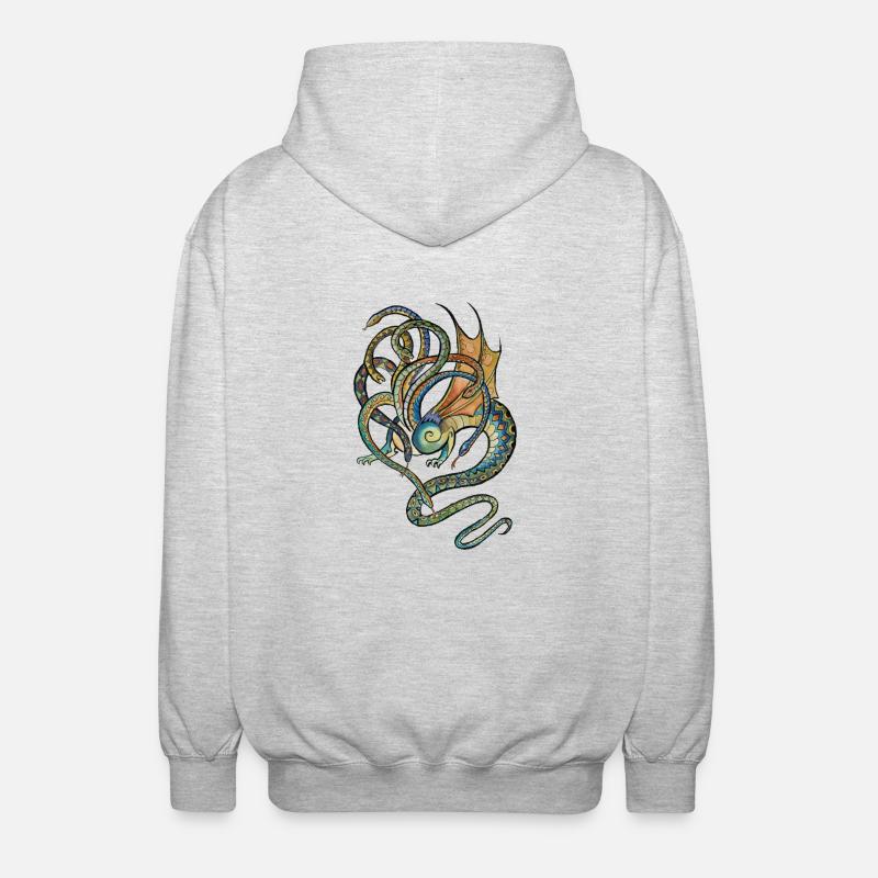hydra - Unisex Kapuzenjacke - Hellgrau meliert