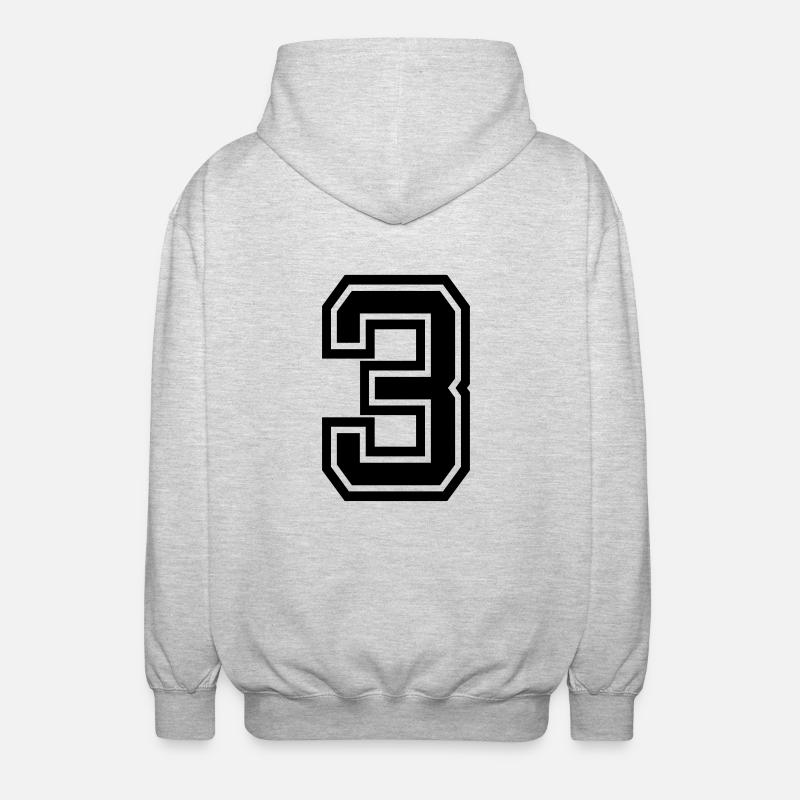 3 - Unisex Kapuzenjacke - Hellgrau meliert