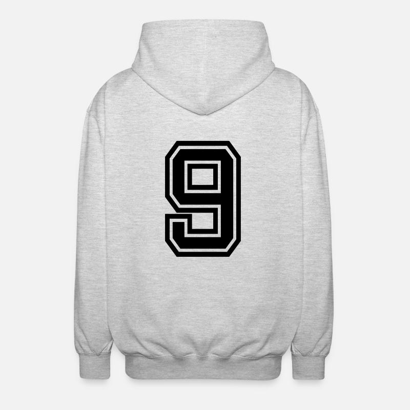 9 - Unisex Kapuzenjacke - Hellgrau meliert