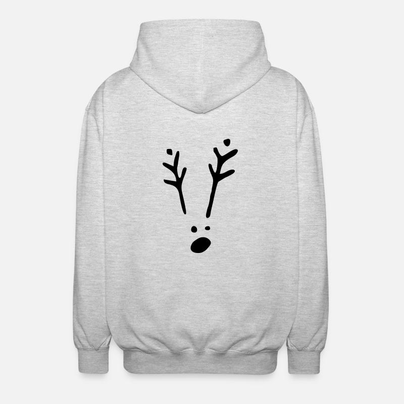 Rudolf 1c Xmas - Unisex Kapuzenjacke - Hellgrau meliert