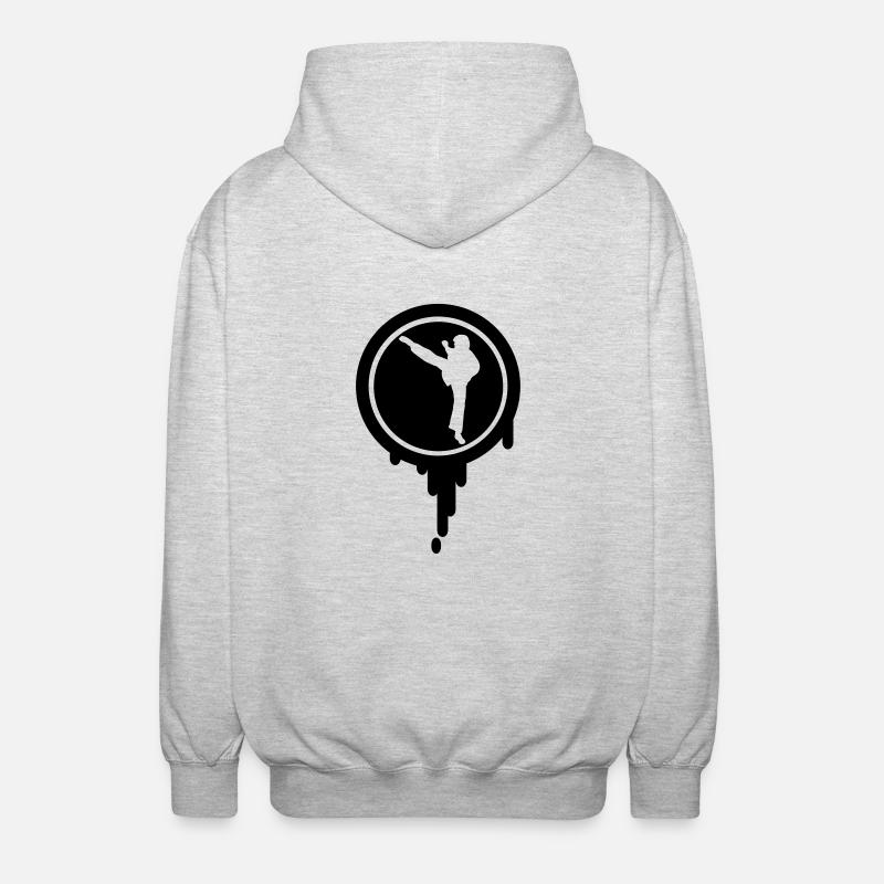 karate - Unisex Kapuzenjacke - Hellgrau meliert