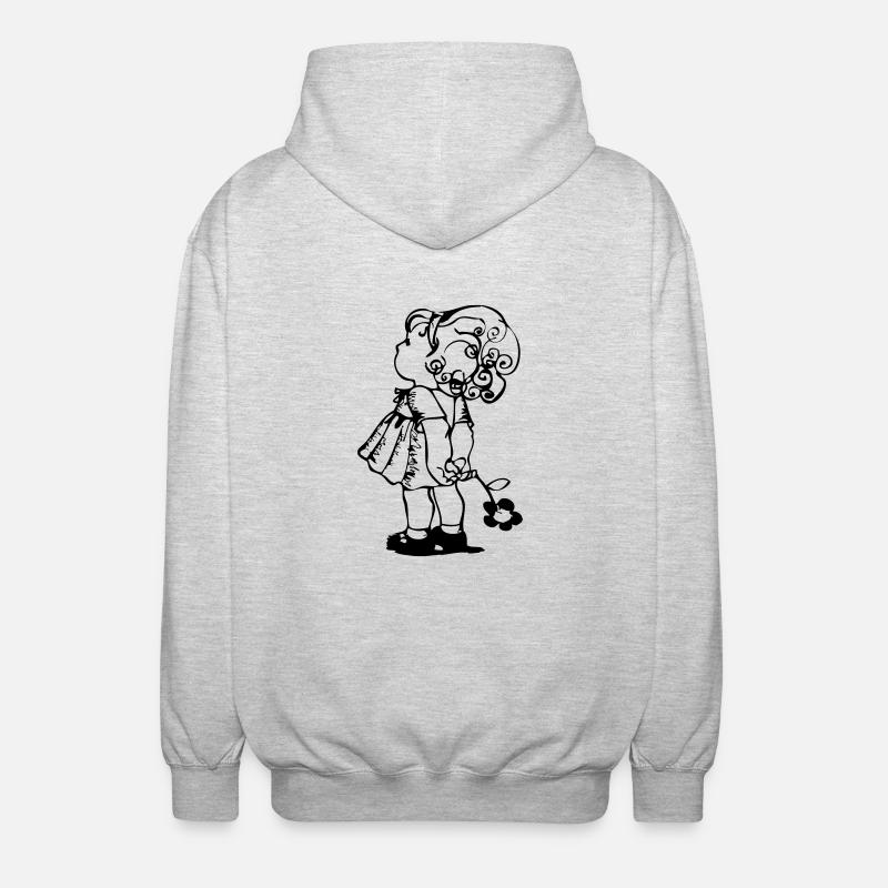 Blumenkind Mädchen - Unisex Kapuzenjacke - Hellgrau meliert