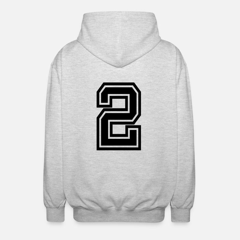 2 - Unisex Kapuzenjacke - Hellgrau meliert
