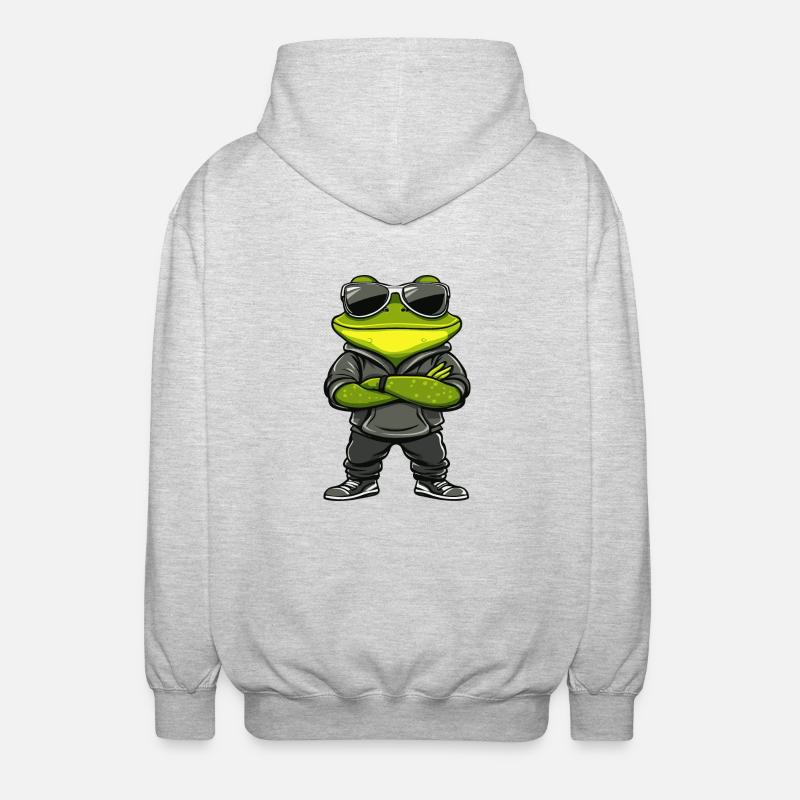 Frog Comic Cool - Unisex Hooded Jacket - light heather grey