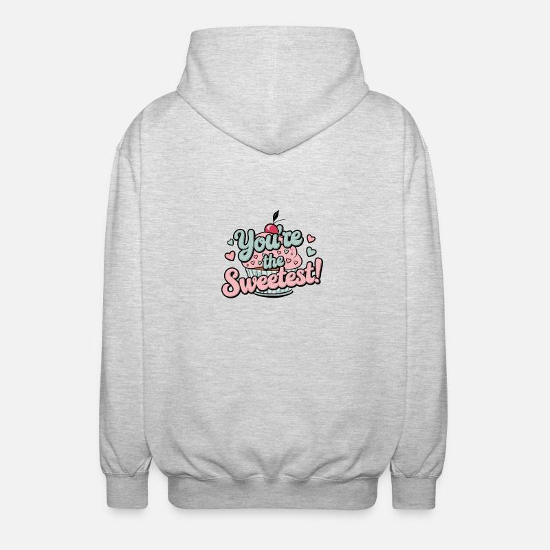 Tu es le plus doux - Veste à capuche unisexe - gris clair chiné