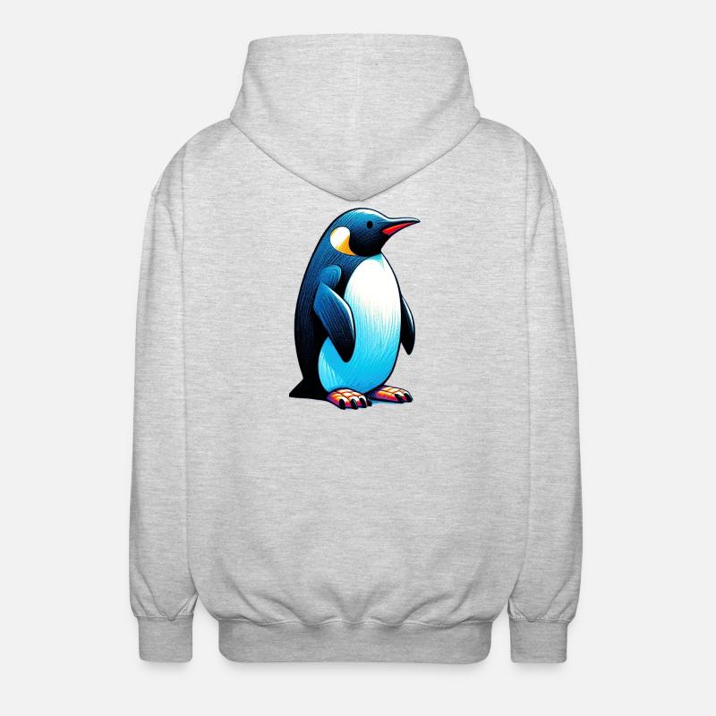 Penguin - Unisex Hooded Jacket - light heather grey