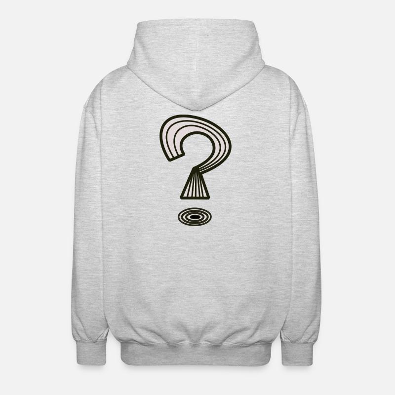 Point d’interrogation de Cean - Veste à capuche unisexe - gris clair chiné