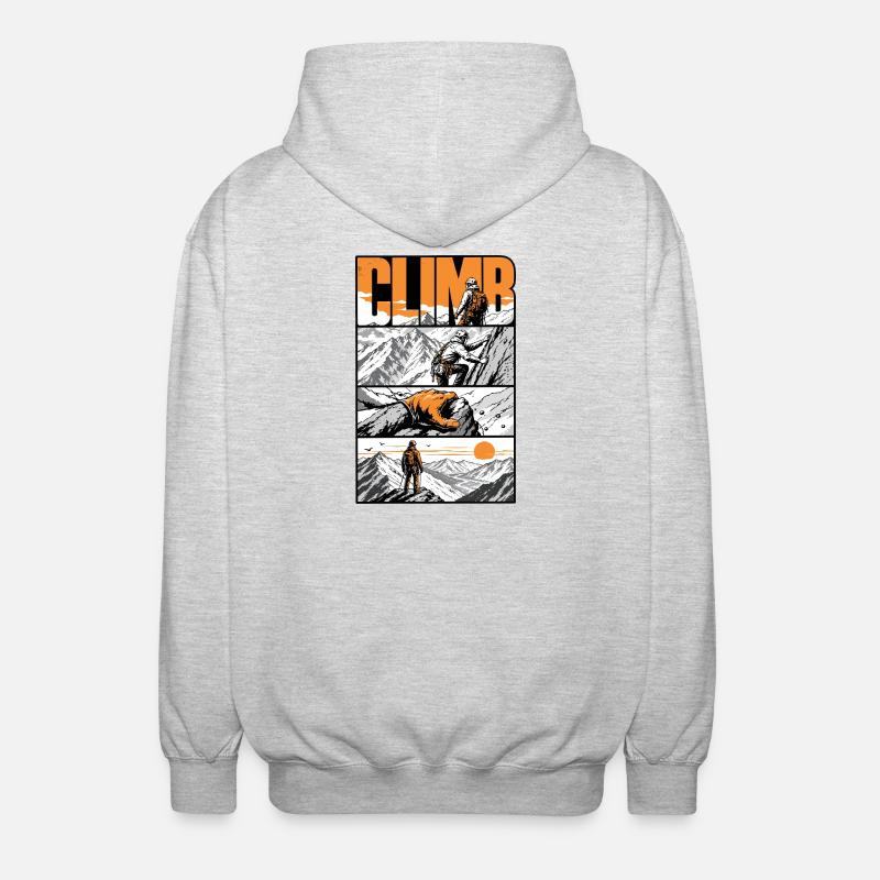 Summit Mountain Climber - Unisex Hooded Jacket - light heather grey