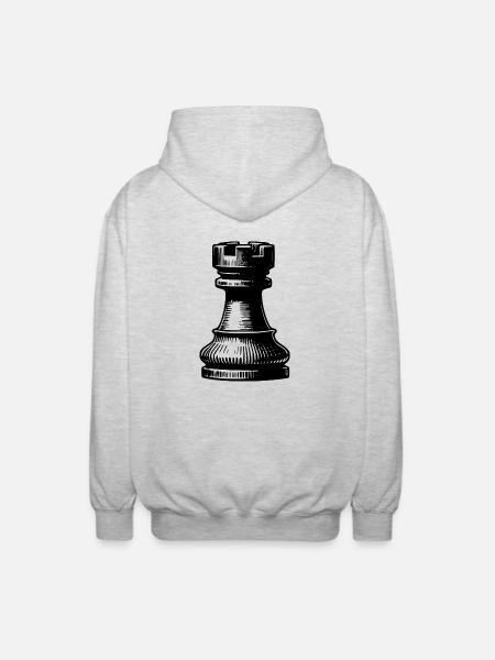 Chess Set Chess Figure Tower - Unisex Hooded Jacket - light heather grey