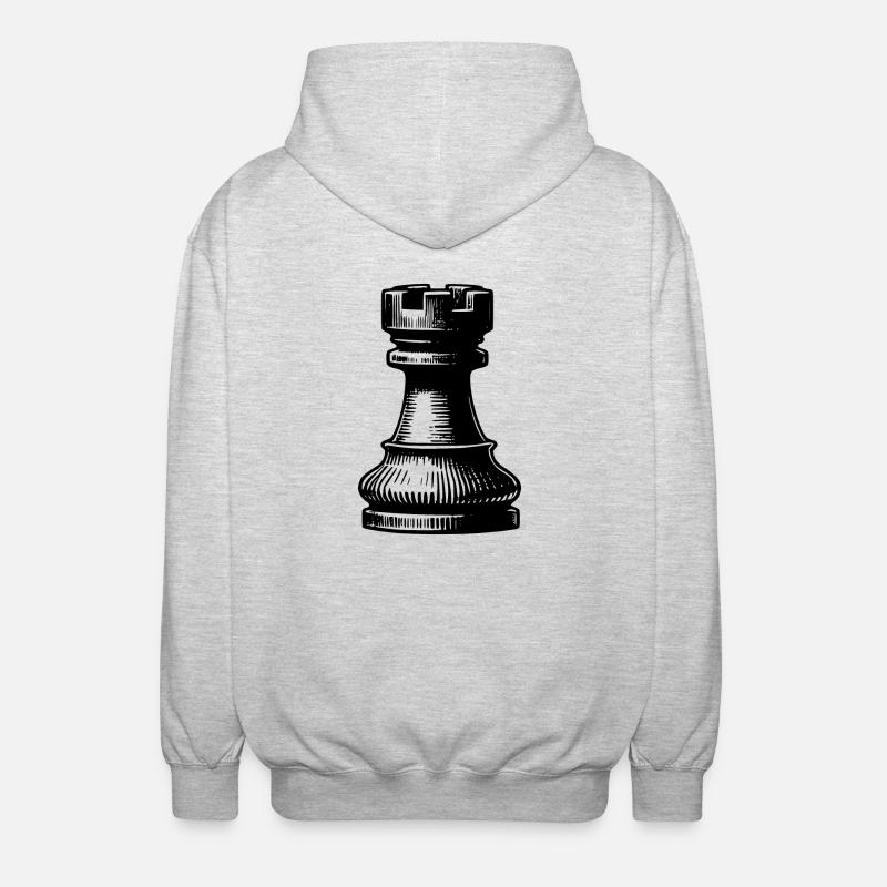 Jeu d’échecs Chess Figure Tower - Veste à capuche unisexe - gris clair chiné